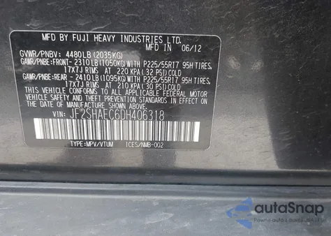 2013 Subaru Forester 2.5X Limited из США, поврежденный, VIN JF2SHAEC6DH406318